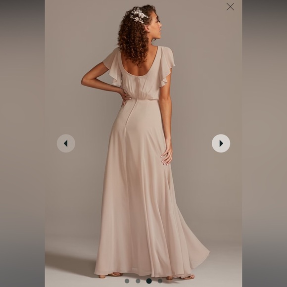 CELEBRATE DB STUDIO Dress with Flutter Sleeve Full Skirt Size 2 - Picture 3 of 16